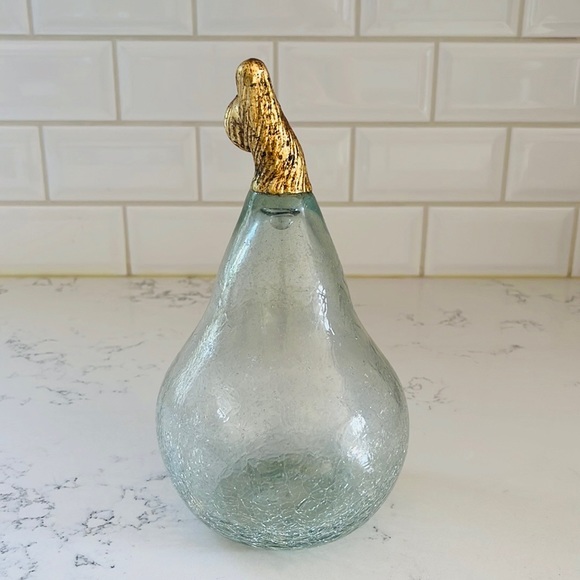 Large Clear Glass Pear Figurine - Picture 7 of 16